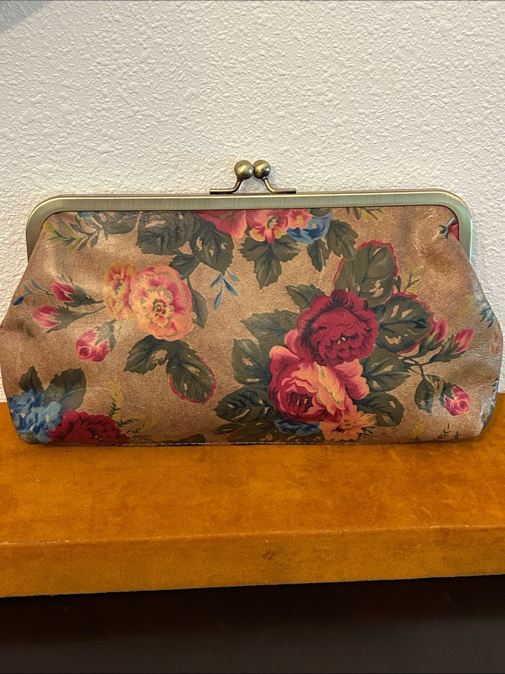 Patricia Nash Floral Leather KissLock Clutch